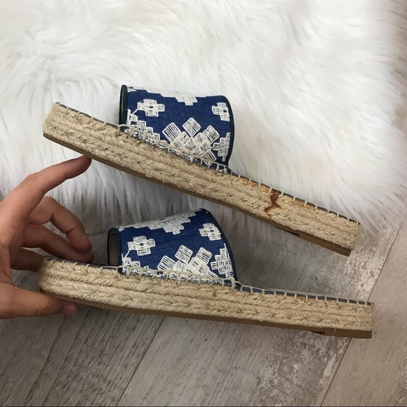 BOTKIER Blue Jenny Slide On Sandal Espadrille Size 9 - Picture 3 of 14